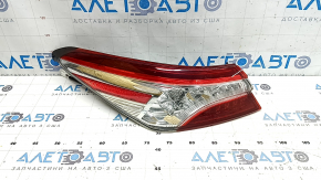Фонарь внешний крыло левый Toyota Camry v70 18-20 LED, светлый, нет фрагмента