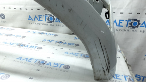 Бампер передний голый Audi A4 B9 17-19 S-Line без омывателей, под 4 парктроника, без заглушки буксир крюка, белый, сколы, царапины, надлом крепления