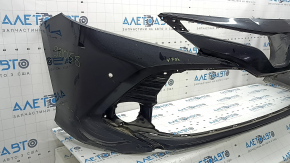 Бампер передний голый Toyota Camry v70 18-20 LE\XLE под парктроники, черный, царапины, замят, трещина, надрыв, трещина в креплении