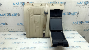 Spătar banchetă dreapta spate pentru Audi A4 B9 17-19, piele bej, încălzit, cu centură de siguranță și cotieră, pentru curățare