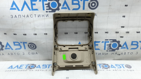 Накладка центральной консоли задняя Audi A4 B9 17-25 бежевая, под прикуриватель, 2 части, под чистку