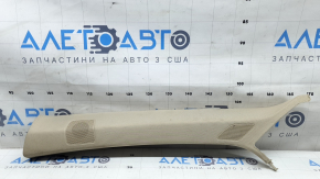 Накладка передней стойки верхняя левая Audi A4 B9 17-17 бежевая, Bang and Olufsen, под чистку, царапины