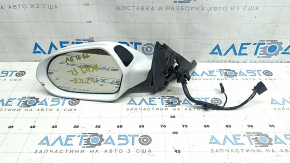 Зеркало боковое левое в сборе Audi A6 C7 12-18 14+2 пинов, под автосклад, BSM, поворотник, автозатемнение, белое