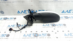 Зеркало боковое левое в сборе Audi A6 C7 12-18 14+2 пинов, под автосклад, BSM, поворотник, автозатемнение, белое