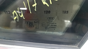 Форточка глухое стекло задняя правая Audi A4 B9 17-19 хром, царапины на хроме