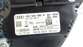 Щиток приборов Audi A6 C7 16-18 рест без ночного видения и проекции, 143к, воздух по кромке, царапины