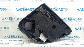 Panou decorativ ușă spate stânga Audi A6 C7 12-18 piele neagră, inserție și cotiera piele neagră, cu mâner