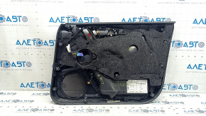 Panou decorativ ușă față stânga Audi A6 C7 12-18 piele neagră, inserție și cotiera piele neagră, cu mâner