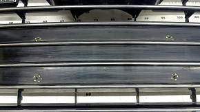 Grilă radiator completă pentru Audi A6 C7 2016-2018, cu emblema "quattro", negru lucios + crom, pentru senzori de parcare, ornamente cromate, găuri nemontate din fabrică