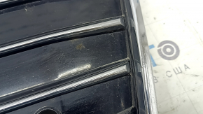 Grilă radiator completă pentru Audi A6 C7 2016-2018, cu emblema "quattro", negru lucios + crom, pentru senzori de parcare, ornamente cromate, găuri nemontate din fabrică