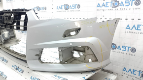 Bara față nefinisată pentru Audi A6 C7 16-18, restyling S-line, cu senzori de parcare, fără capac, grafit, zgârieturi, suport rupt, frecat, nisip, zgârieturi