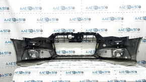 Bara față nefinisată pentru Audi A6 C7 16-18, restyling S-line, cu senzori de parcare, fără capac, grafit, zgârieturi, suport rupt, frecat, nisip, zgârieturi