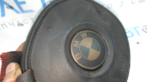 Подушка безопасности airbag в руль водительская BMW 3 G20 20-26 кожа черная, M3,M340, M Sport, в копоти, оплавлена, ржавый пиропатрон