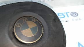 Подушка безопасности airbag в руль водительская BMW 3 G20 20-26 кожа черная, M3,M340, M Sport, в копоти, оплавлена, ржавый пиропатрон