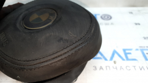 Подушка безопасности airbag в руль водительская BMW 3 G20 20-26 кожа черная, M3,M340, M Sport, в копоти, оплавлена, ржавый пиропатрон