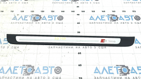 Ornamente prag exterior Audi A6 C7 12-18 S-line, față stânga, zgârieturi
