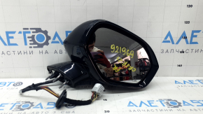 Ansamblu oglindă retrovizoare dreapta Lincoln Corsair 20-26, 16 pini, semnalizator, BSM, cameră, rabatare automată, iluminare din spate, negru, sticlă semnalizator crăpată