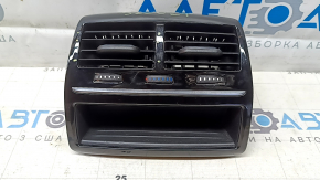 Deflector conductă de aer consolă centrală BMW 5 G30 17-20, negru lucios cu crom, deflector stânga spart