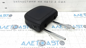 Подголовник 2 ряда правый Lincoln Corsair 20 кожа черная, серая и черная строчка