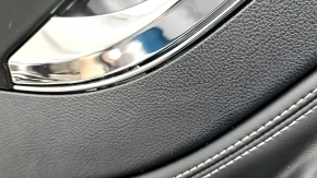 Обшивка двери карточка задняя левая Lincoln Corsair 20-26 черная, под premium динамики, подлокотник кожа черная с серой строчкой, ручка и молдингом хром, черная накладка, царапины