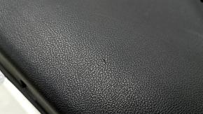 Panou ușă stânga față Lincoln Corsair 2020, negru, difuzoare premium, cotieră din piele neagră cu cusături gri, mâner și ornament cromat, zgârieturi