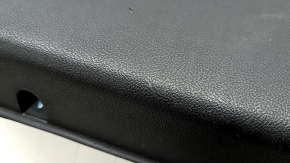 Panou ușă stânga față Lincoln Corsair 2020, negru, difuzoare premium, cotieră din piele neagră cu cusături gri, mâner și ornament cromat, zgârieturi