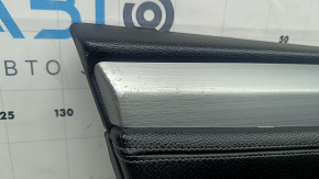Ansamblu panou ușă stânga față pentru BMW X3 F25 11-17, piele neagră, cotieră din piele neagră, inserție din piele neagră, ornament gri, zgârieturi