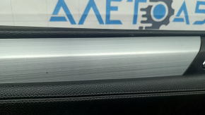 Ansamblu panou ușă stânga față pentru BMW X3 F25 11-17, piele neagră, cotieră din piele neagră, inserție din piele neagră, ornament gri, zgârieturi