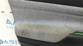 Panou ușă stânga față Jeep Compass 22-26 negru, inserție material textil gri, cusături albastre, curățabil