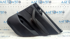 Panou ușă spate dreapta, complet BMW X3 F25 11-17, piele neagră, cu cortină, cusături gri, cu mâner, cotieră din piele neagră, inserție din piele neagră, ornament gri, zgârieturi, lovituri