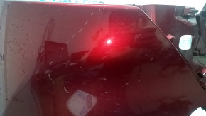 Бампер передний голый Mazda CX-5 22-25 без парктроников, красный, сколы, царапины