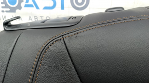 Спинка заднего ряда 2 ряд правая Mazda CX-5 17-25 кожа черная, с перфорацией, с коричневой строчкой, без подголовника, тычка
