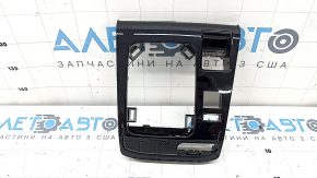 Накладка центральной консоли верхняя под шифтер Jeep Compass 22-26 с заглушкой, черный глянец