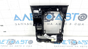 Накладка центральной консоли верхняя под шифтер Jeep Compass 22-26 с заглушкой, черный глянец