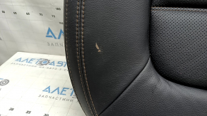 Подушка заднего ряда сидений 2 ряд Mazda CX-5 23-25 кожа черная с перфорацией, с коричневой строчкой, под чистку
