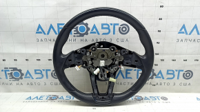 Руль голый Mazda CX-5 20-25 кожа черная, без подогрева, с накладкой, царапины, потерт