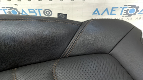 Обшивка спинки пассажирского сидения Mazda CX-5 17-23 кожа черная, с коричневой строчкой, подогрев, перфорация, под химчистку