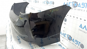 Бампер задний голый Toyota Prius 30 10-15 черный, трещины, примят, сломаны крепления, отсутствует фрагмент