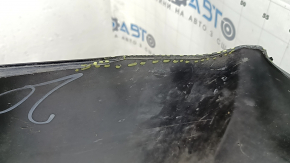 Бампер задний голый Toyota Prius 30 10-15 черный, трещины, примят, сломаны крепления, отсутствует фрагмент