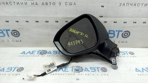 Зеркало боковое левое в сборе Nissan Rogue 21-23 BSM, S, 5 пинов, структура, BSM
