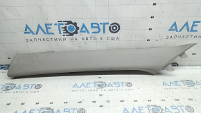 Ornament stâlp față stânga pentru Nissan Rogue 21-23, gri, fabricat în SUA, pentru curățare