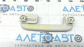 Ручка потолка задняя правая Ford Escape MK3 13-19 серая, сломано крепление заглушки
