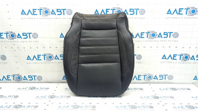 Tapițerie pernă scaun pasager Ford Escape MK3 17-19, neagră, încălzită, piele uzată