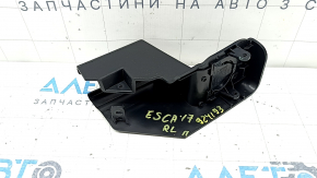 Накладки салазки пассажирского сидения задняя левая Ford Escape MK3 13-19 черная, с заглушкой, царапины