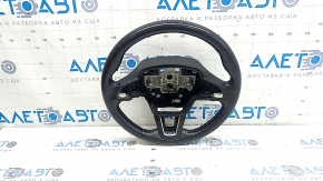 Руль голый Ford Escape MK3 17-19 рест, кожа черная, подогрев, без кнопок, царапины