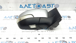 Зеркало боковое правое в сборе Ford Escape MK3 17-19 рест 12 пинов, поворотник, подсветка, подогрев, серебро