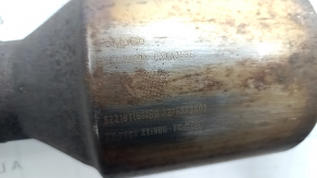 Выпускная трасса в сборе с бочкой Ford Escape MK3 13-19 с хром насадками, с катализатором, ржавая