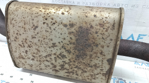 Выпускная трасса в сборе с бочкой Ford Escape MK3 13-19 с хром насадками, с катализатором, ржавая