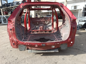 Задняя панель Mazda CX-5 17-24 в сборе 2 части под BSM на кузове, красная