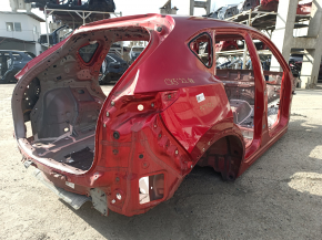 Четверть крыло задняя правая Mazda CX-5 17-24 на кузове, красная, вмятина